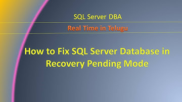 How to Fix SQL Server Database in Recovery Pending Mode