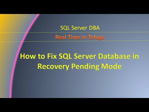 How to Fix SQL Server Database in Recovery Pending Mode