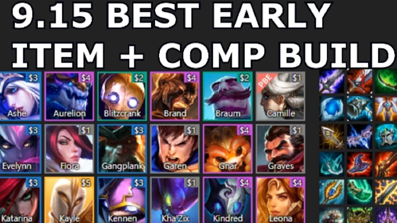 plisseret stang fumle BEST EARLY ITEM + CHAMPION START to MID GAME - TFT Teamfight Tactics  Strategy 9.15 Build Comp Guide - YouTube
