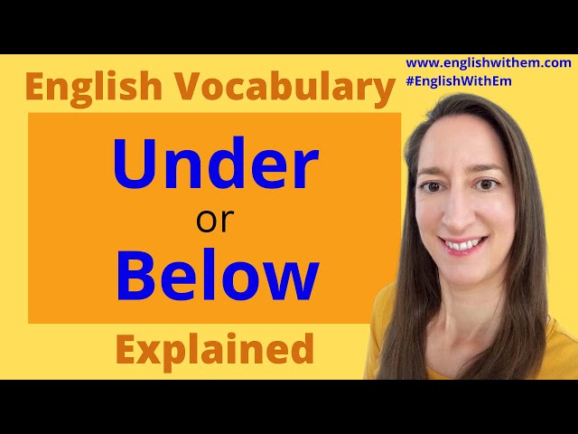 BELOW vs. UNDER vs. BENEATH  Vocabulário inglês, Vocabulário, Inglês