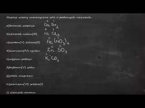 Napisz wzory sumaryczne soli o podanych nazwach. a) bromek wapnia b) chlorek niklu(III) c) azotan(V)