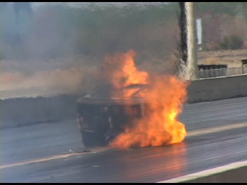 SCARY Crash, Throttle Sticks +FIRE Drag Racing