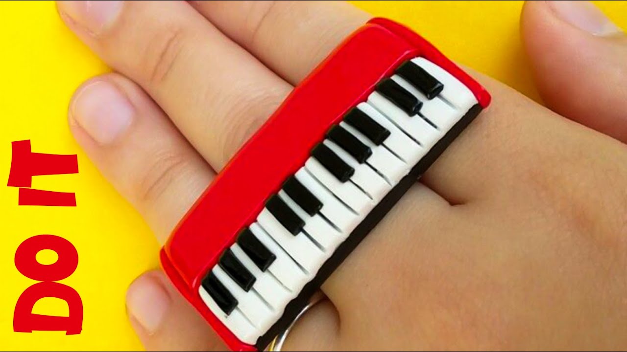 Clay with me DIY How To Make Polymer Clay Miniature Musical Instrument