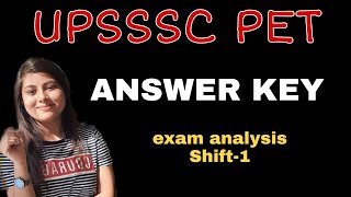 UPSSSC PET ANSWER KEY | UPSSSC PET EXAM ANALYSIS | Richa Pandey