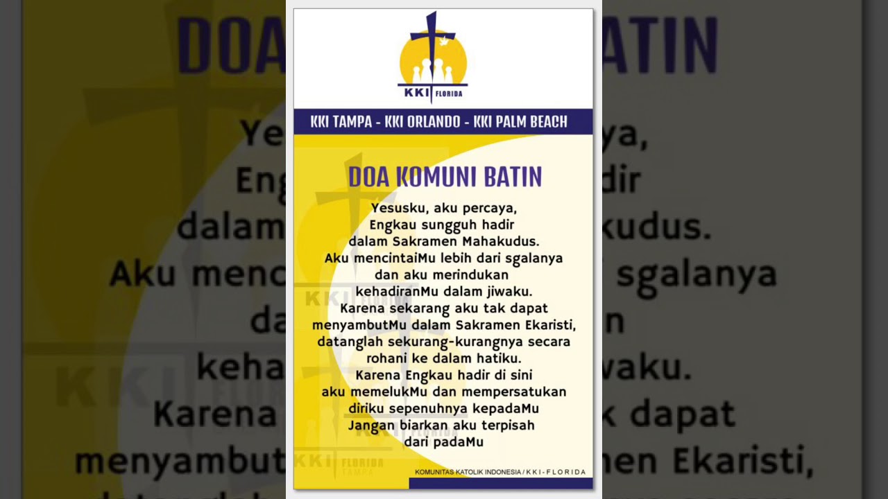 Doa Komuni Batin - YouTube