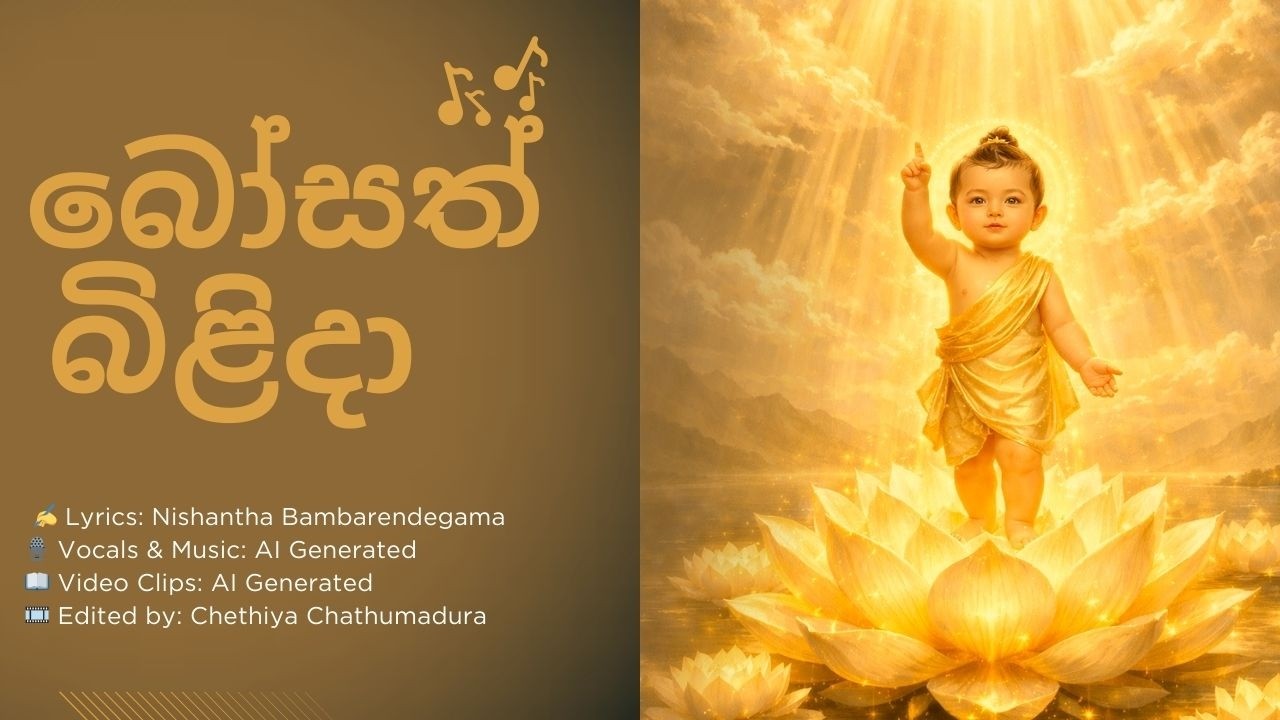 බෝසත් බිළිදා| Bosath Bilinda | Sinhala Buddhists Song| Sinhala Song | Buddha| AI
