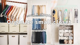 Organize closet with me  neat and tidy in a small dressing room