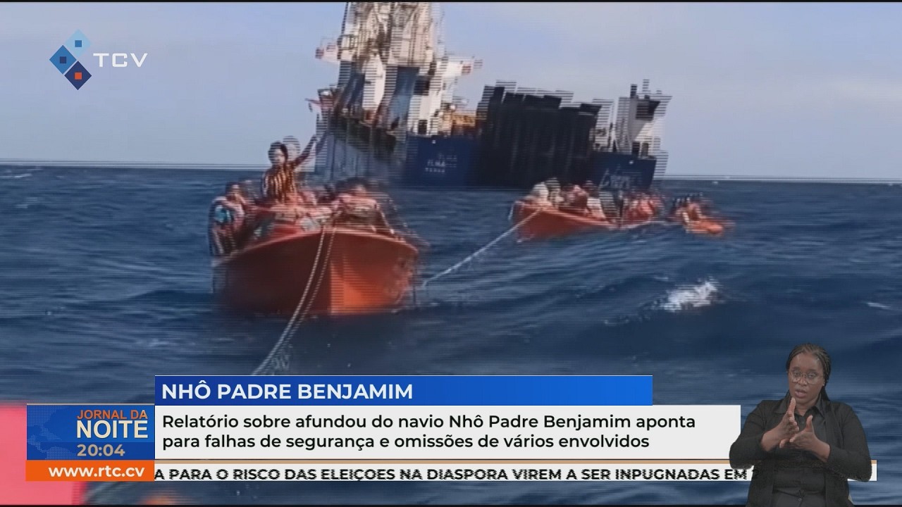 Relatório sobre afundamento do navio Nhô Padre Benjamim aponta para falhas de segurança