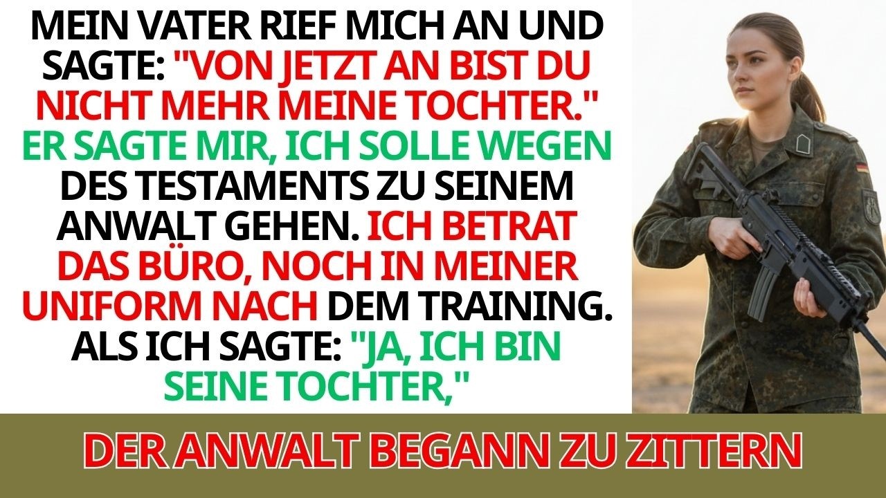 Mein Vater enterbte mich und sagte, ich solle wegen des Testaments seinen Anwalt aufsuchen…