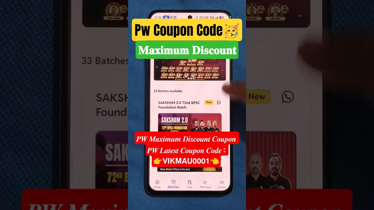 Pw saksham batch || pw saksham batch coupon code ✅ | saksham batch pw | saksham batch 