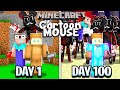 I Survived 100 Days with CARTOON MOUSE in Minecraft