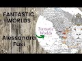Fantastic worlds  alessandra fusi  adult colouring book flip through
