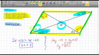 Solving for Angles in Parallelograms 6v4