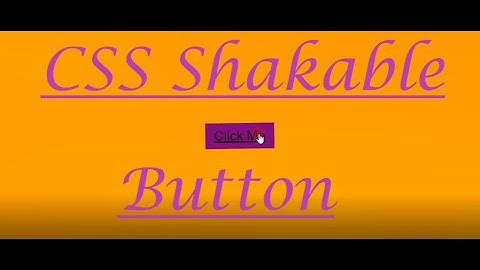 Shake a Button On Hover Using HTML & CSS | Shaking Button using CSS and HTML | CSS Shakable Button