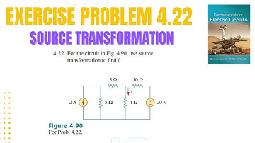 Exercise Problem 4.22 | Source transformation | Fundamental of Electric Circuit by Charles Alexander