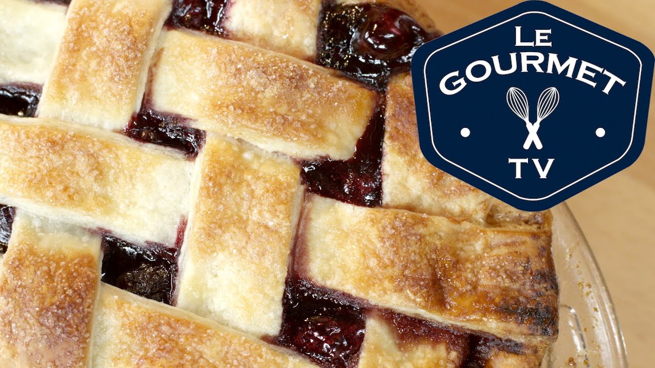 Cherry Pie with Lattice Top Recipe - LeGourmetTV | Glen And Friends Cooking