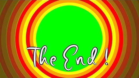 4K Cartoon Closing Que With THE END Title