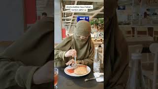 ketika makan makan pakai cadar tonton sampai akhir #cadar #ukhty #niqab #ukhti #wanitabercadar