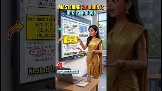 2Darray in c language|cnotes| cprogramming|basiclanguage|#programmingtutorial #trendingshorts#cnotes
