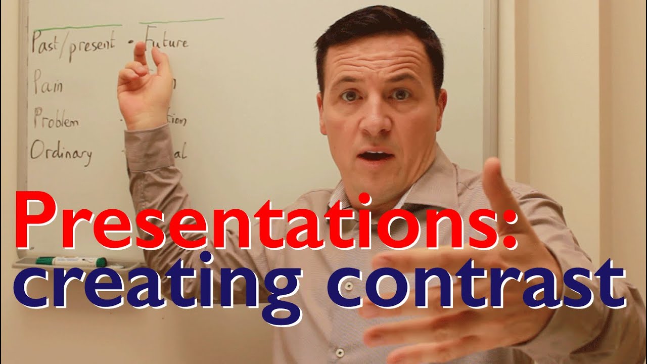 Effective Presentations: creating contrasts. Business Englisch lernen.