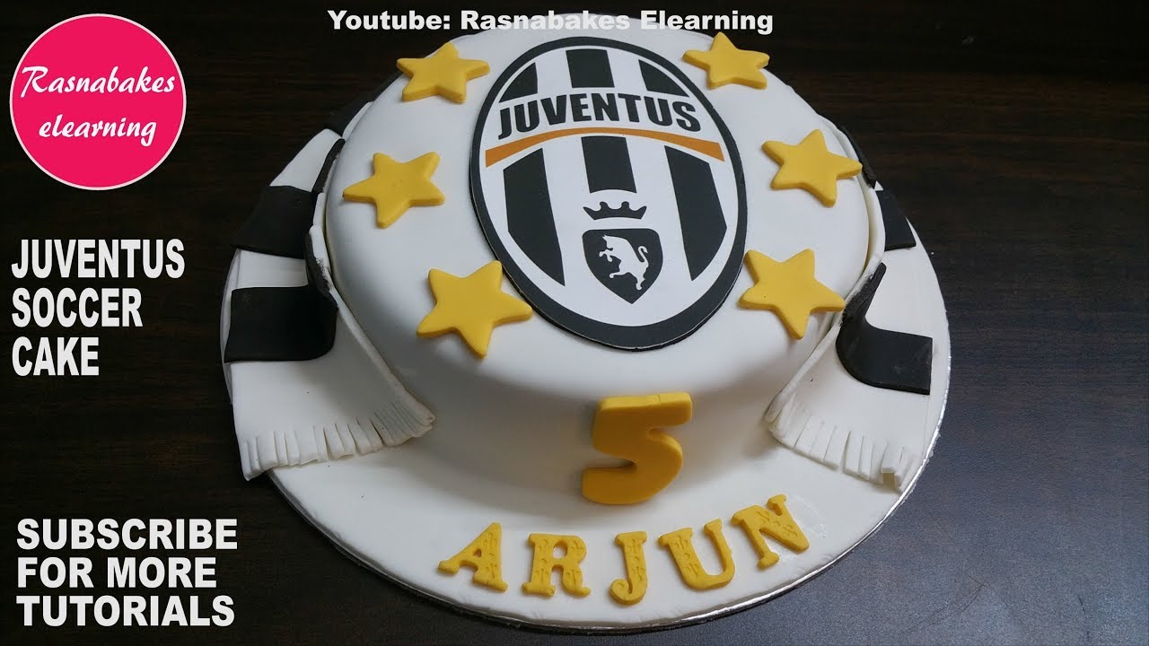 Juventus Soccer Game Birthday Cake With Jersey Logojuve Cristiano Ronaldo Cr7 Football Team