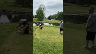 Woman Almost Falls On Her Head During First Ever Game Of Golf - 1500925