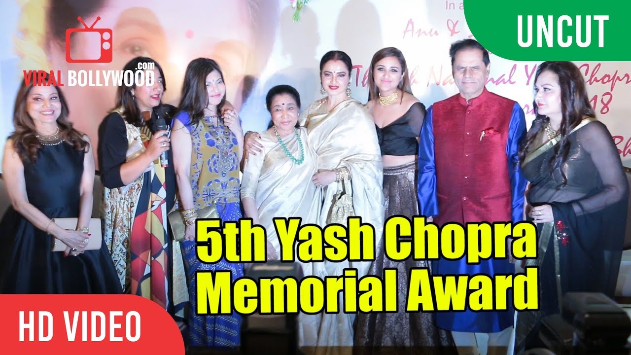 UNCUT   5th Yash Chopra Memorial Award  Asha Bhosle  Rekha  Jackie Shroff  Jaya Prada