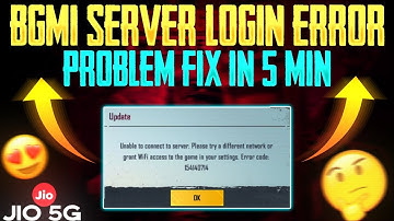 BGMI Not Working On Jio Sim Mobile Data | Server Didn