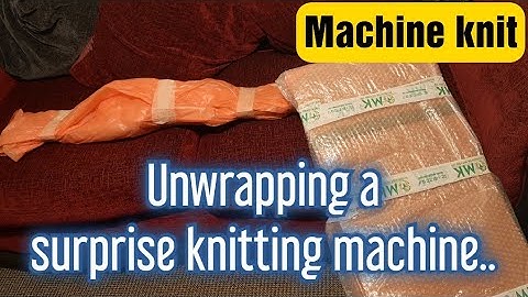 Unwrapping a surprise knitting machine. What could it be?? #unboxing #knittingmachine #openinggift
