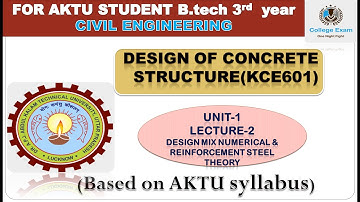 UNIT-1 Lecture-2  || Design of Concrete structure||AKTU B.tech 3rd year||KCE601/RCE601