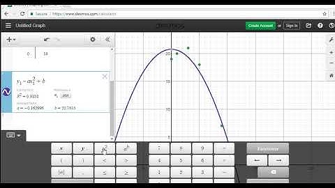 Quadratic Regression Desmos