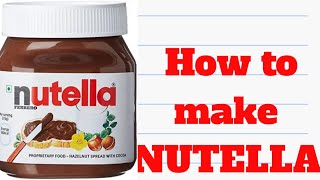 Nutella Recipe | how to make Nutella chocolate |Home made NUTELLA Recipe |low calorie Nutella Recipe