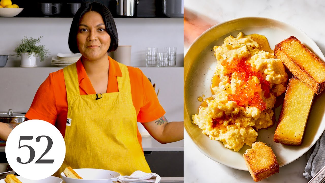 how to make scrambled eggs in an All-Clad pan 