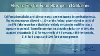 How to file for food stamps california ...