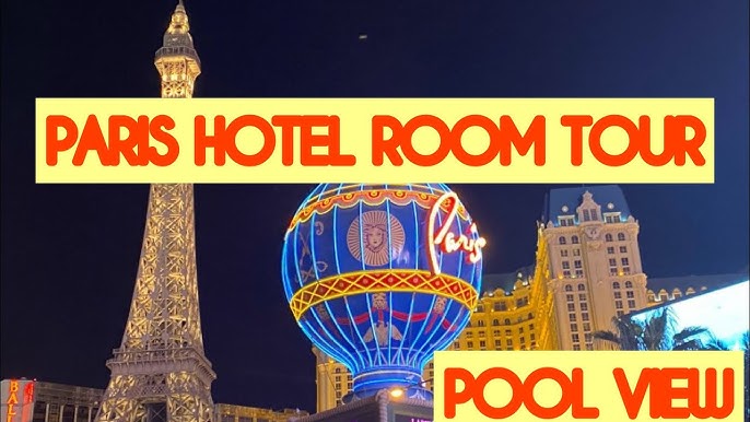 Room with BEST VIEW from Paris Hotel & Casino Las Vegas Burgundy Room  Eiffel Tower Pool View Tour 