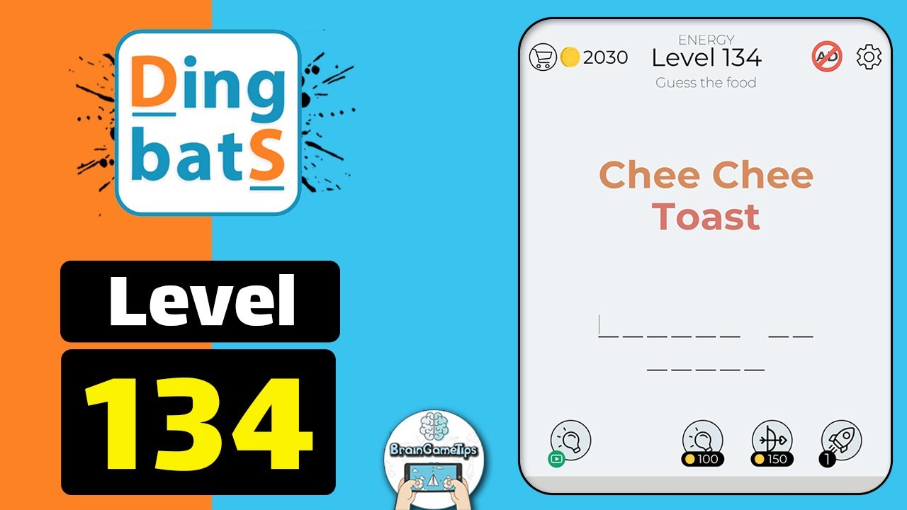 Dingbats - Word Games & Trivia - Level 134 Chee Chee Toast Answer