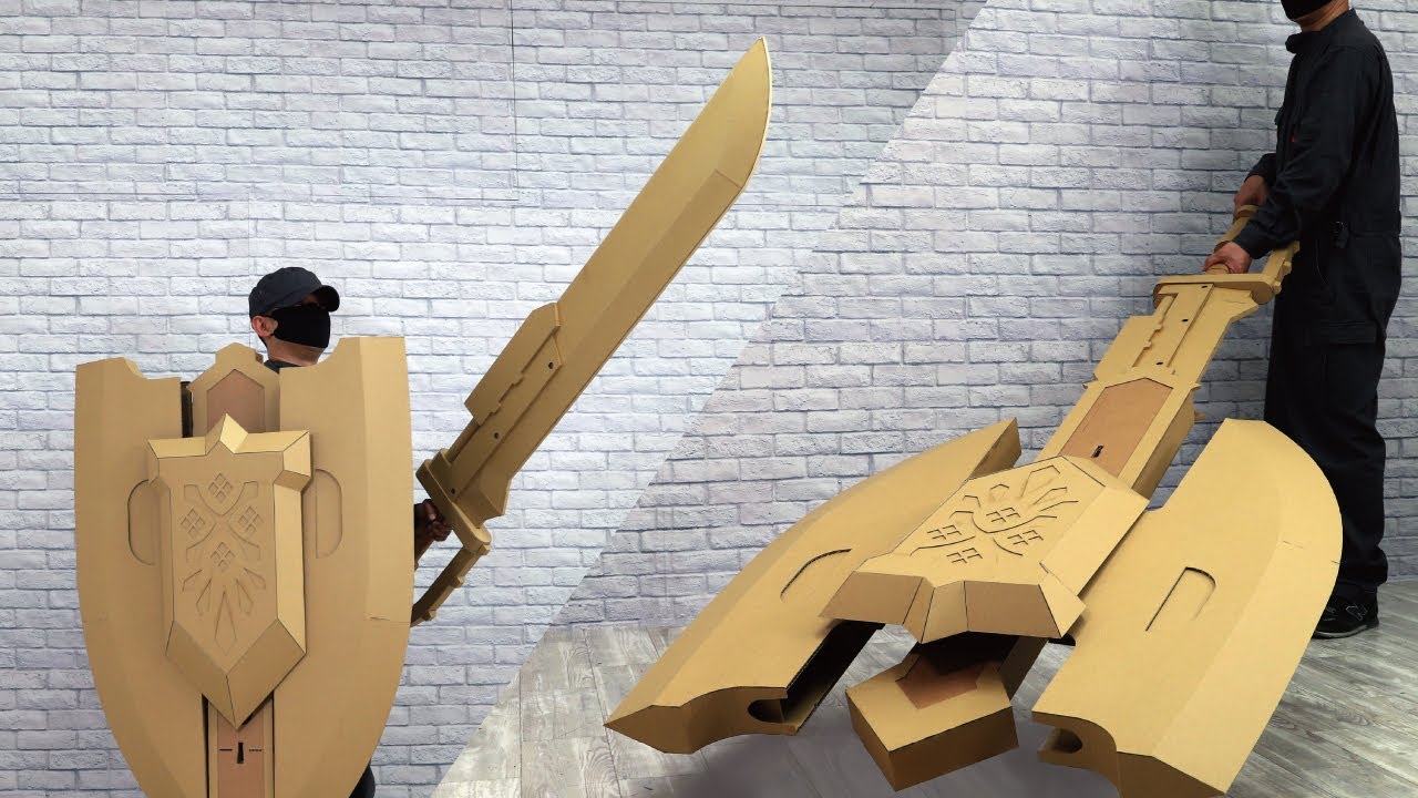 変形可能！チャージアックスをダンボールでつくってみた【MONSTER HUNTER】Charge Blade！Cardboard DIY