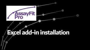 AssayFit Pro Excel add in installation