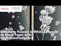Online Class: Sketching Flowers in White Charcoal on Black Paper with @AdrienneHodgeArt|  Michaels