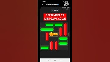 Hamster Kombat | Mini Game | September 24 | Game Key Solve Tutorial
