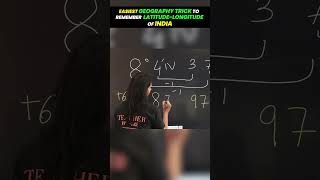Easiest Geography Trick To Remember Latitude - Longitude Of INDIA  #class9geography #surabhimam