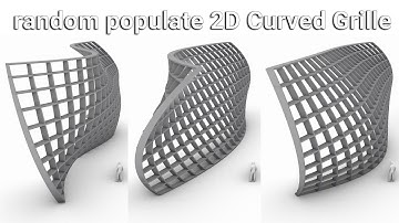 random populate 2D Curved Grille - grasshopper tutorial -