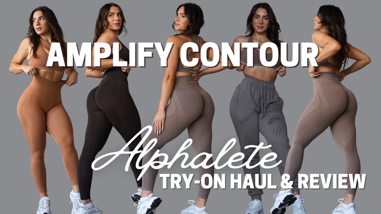 AMPLIFY CONTOUR?!  NEW Alphalete Amplify Contour In Depth Try-On Haul &  Review, Fall Activewear 