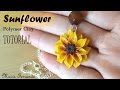 Polymer Clay Sunflower Pendant Tutorial || Maive Ferrando