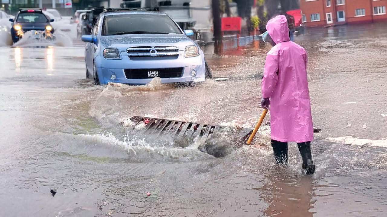 Street Drain Blockage So Bad Massive Drain Clog Cleared - YouTube