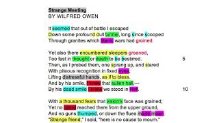 Brief Analysis - &#39;Strange Meeting&#39; by Wilfred Owen