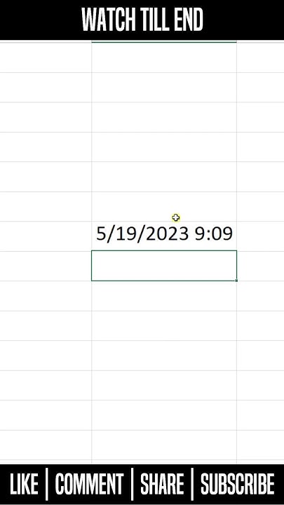 How To Insert Automatic Date And Time In MS Excel shorts exceltips how-to-insert-automatic-date-and-time-in-ms-excel-shorts-exceltips