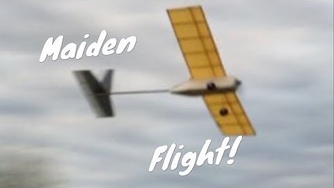 Micro Scratchbuilt RC Balsa Plane - Maiden Flight