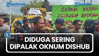 Ratusan Sopir Truk Adu Mulut saat Demo di Balaikota Samarinda, Diduga Sering Dipalak Oknum Dishub