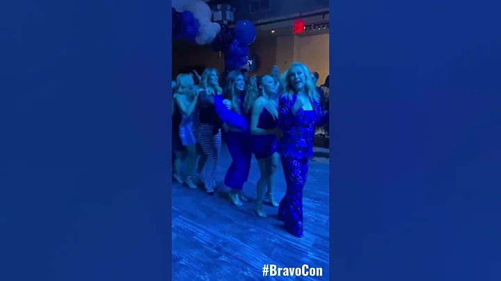 Kathy Hilton leading a massive conga line with Ash...